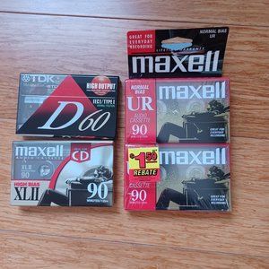 Lot of 6 cassette tapes NEW